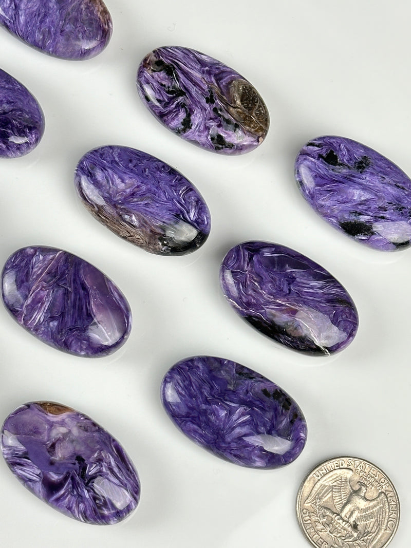 Charoite Palm Stone Pocket Stone 1.25” - CHOOSE YOUR PIECE