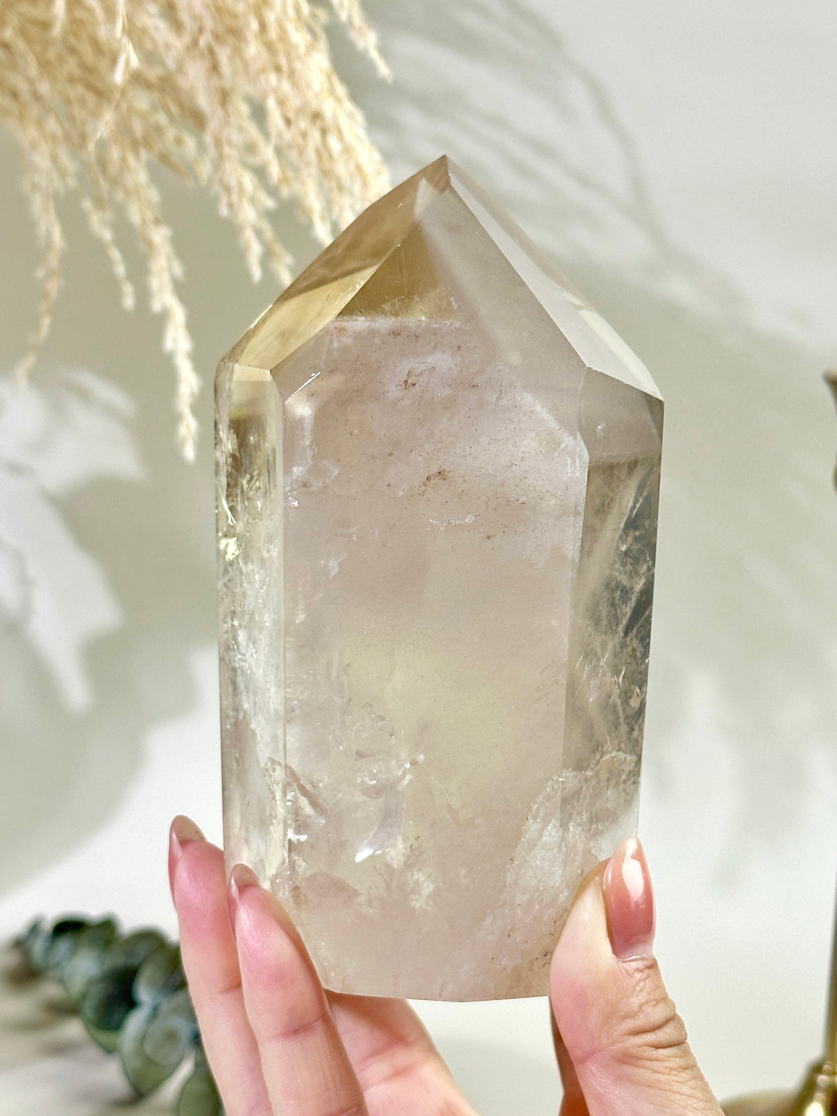 SOLEIL Citrine Pink Lithium Quartz Tower