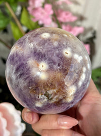 Amethyst Flower Agate Sphere MOSCATO