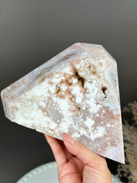 Slab Freeform Druzy Flower Agate x Pink Amethyst