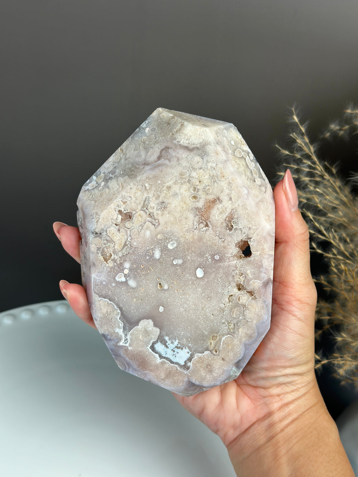 Slab Freeform Pink Amethyst x Flower Agate