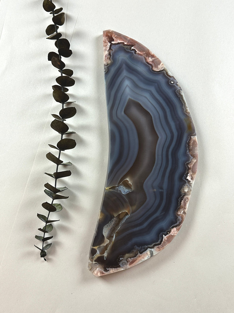 Slab #FAS3 Blue Banded Flower Agate Slab