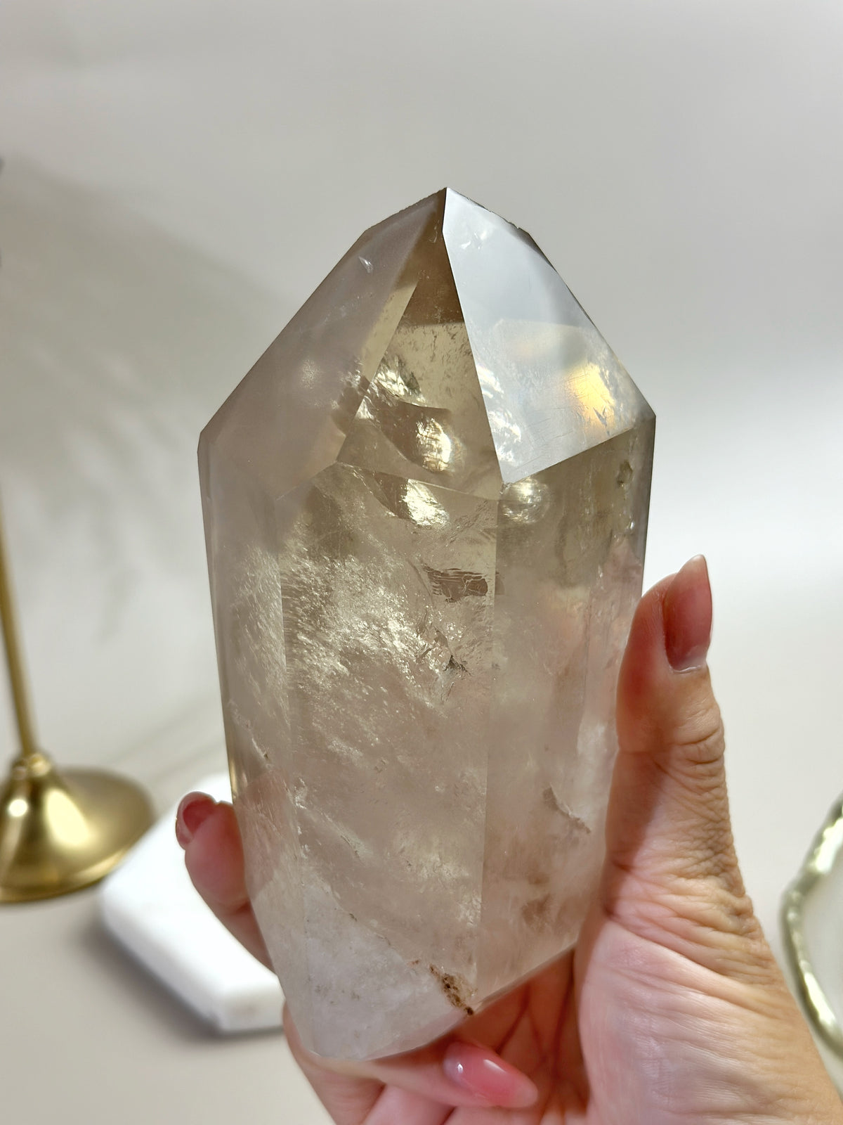 SOLEIL Citrine Pink Lithium Quartz Tower