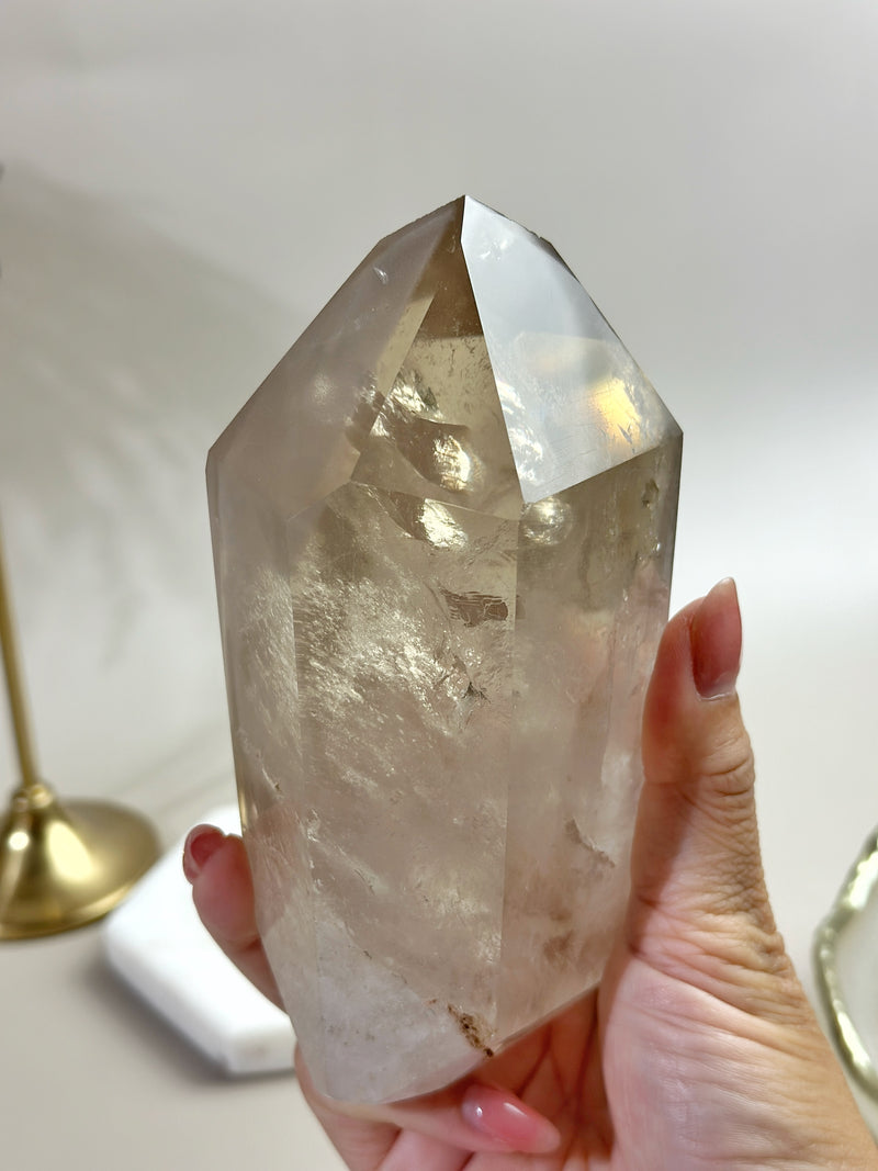 SOLEIL Citrine Pink Lithium Quartz Tower