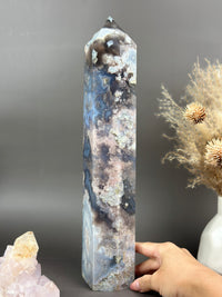 GISELLE Statement Flower Agate 13.25” Tower