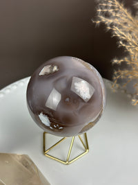 TIANA Ninja Druzy Cave Eyes Moody Flower Agate Sphere 3.2” // 82mm