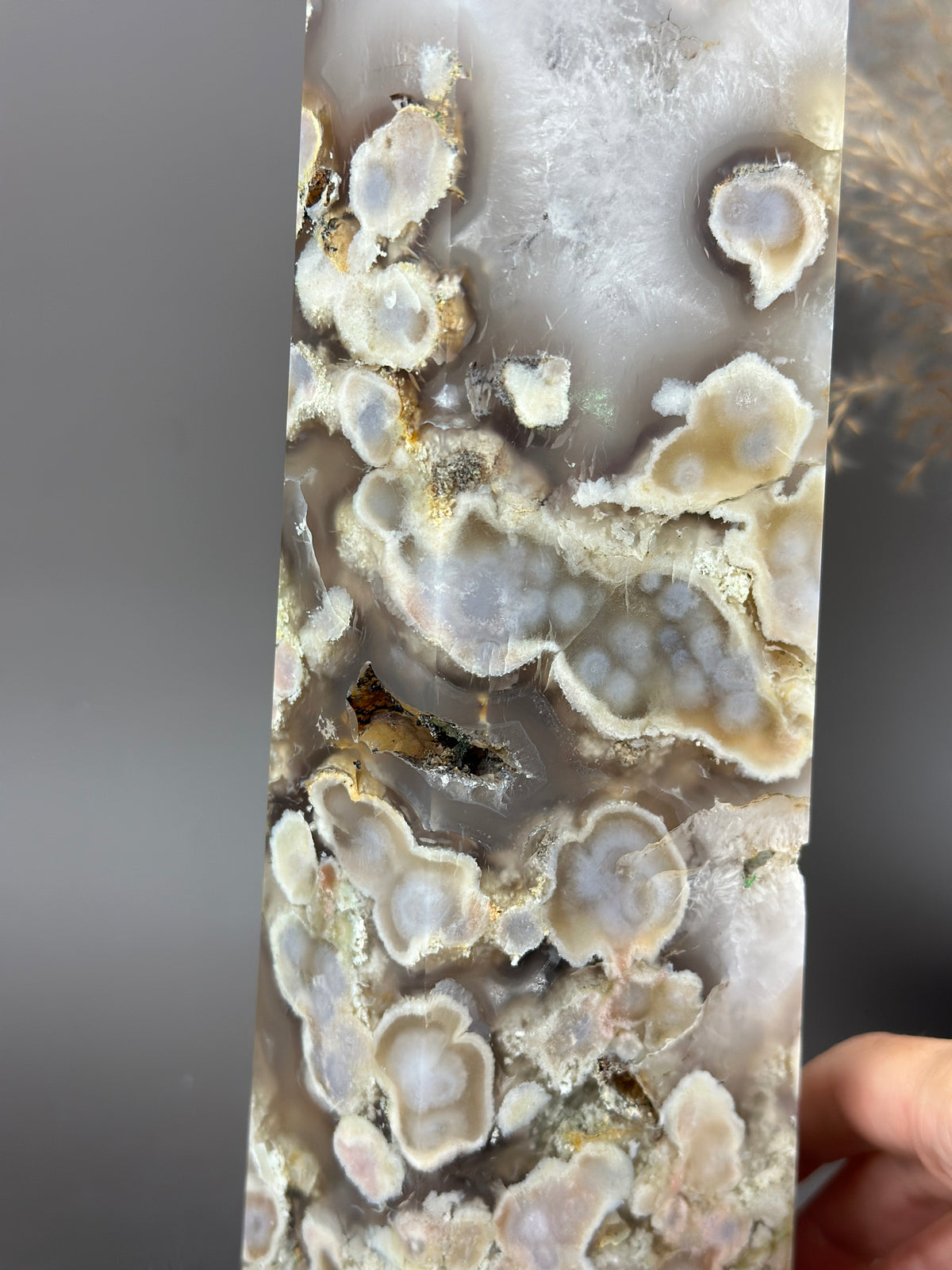 APPLE PIE 🥧 XXXL Statement 14.5” Flower Agate Tower