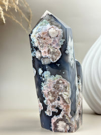 DOUBLE POINT FLOWER AGATE STATEMENT TOWER (VICTOR)