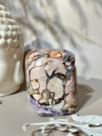 Tiffany Stone with Druzy Pockets Creamy Peachy Pink