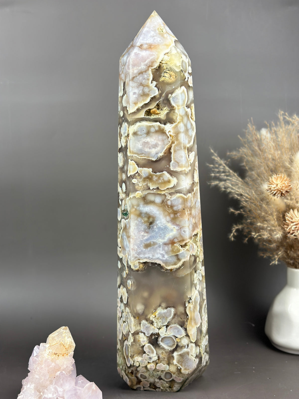 PYTHON 🐍 XXXL Statement Flower Agate Tower 16.25”
