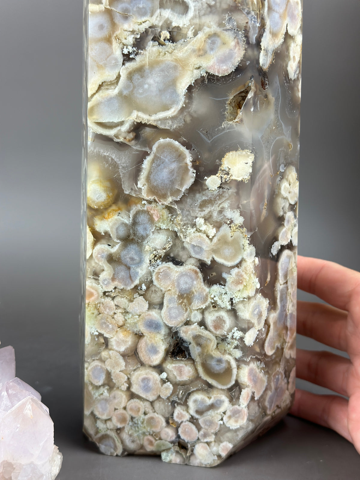 PYTHON 🐍 XXXL Statement Flower Agate Tower 16.25”