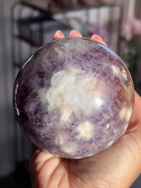 Amethyst Flower Agate Sphere MOSCATO