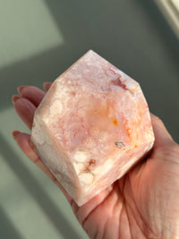 Pink Carnelian Flower Agate XL Freeform #4