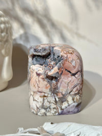 Tiffany Stone with Druzy Pockets Creamy Peachy Pink