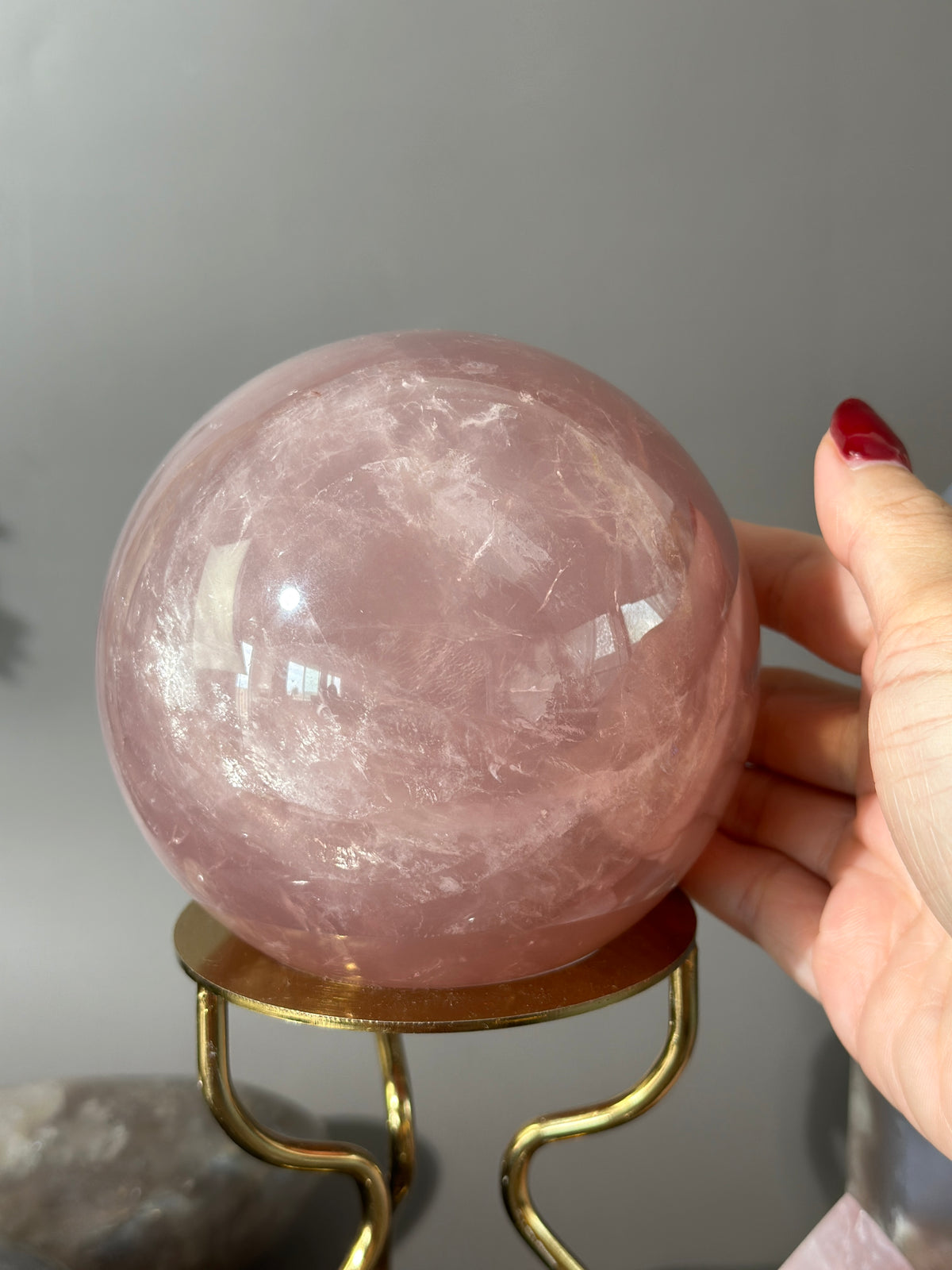 Juicy Lavender Rose Quartz 4" Sphere