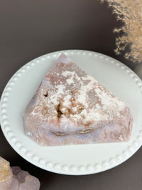 Slab Freeform Druzy Flower Agate x Pink Amethyst