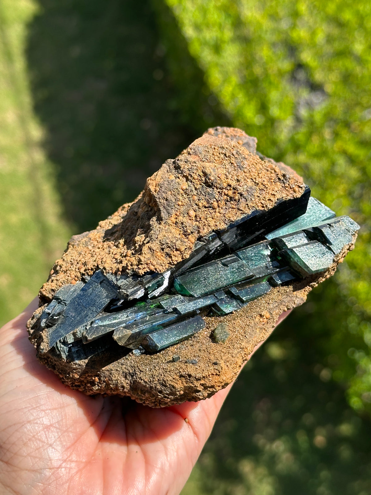 Lustrous Green Vivianite Specimen