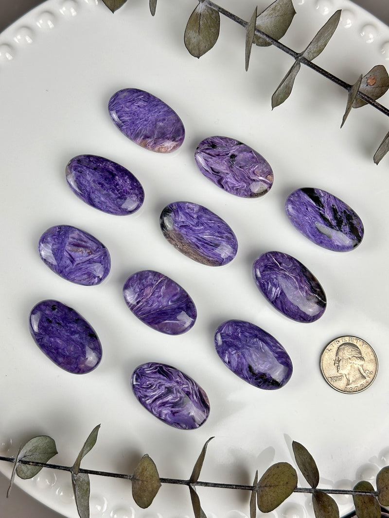 Charoite Palm Stone Pocket Stone 1.25” - CHOOSE YOUR PIECE