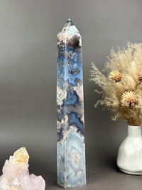 GISELLE Statement Flower Agate 13.25” Tower