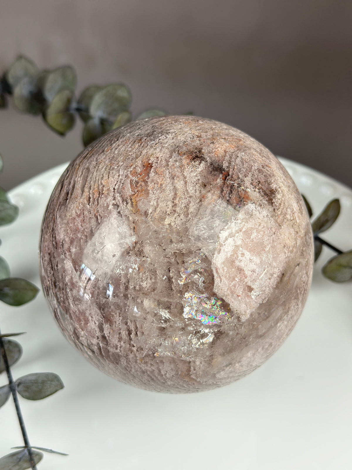 LUNA Statement Pink Lithium Sphere 100mm // 4”