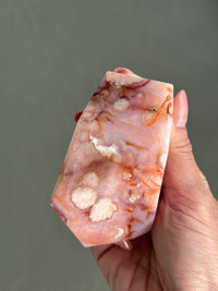 Pink Carnelian Flower Agate XL Freeform #3