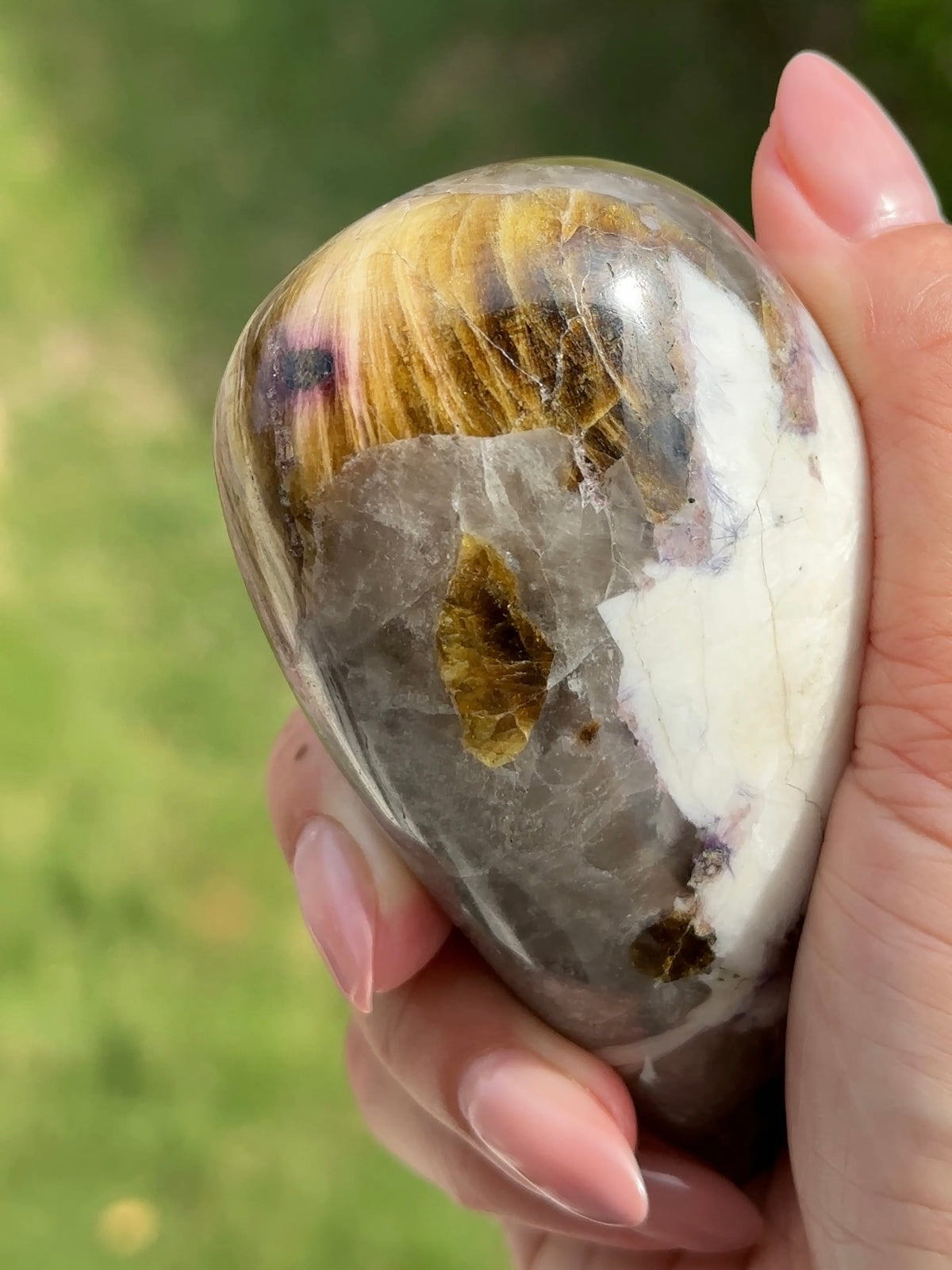 Tourmaline Oversized Palm Stone Freeform