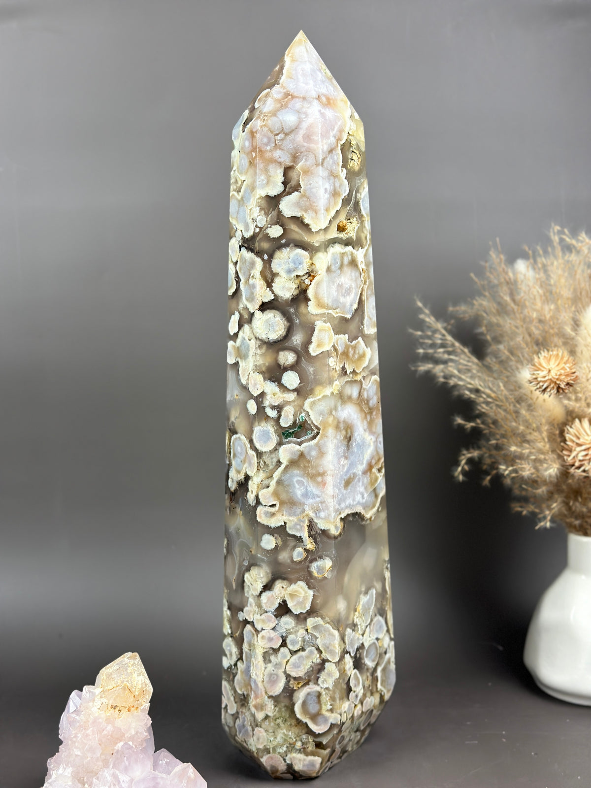 PYTHON 🐍 XXXL Statement Flower Agate Tower 16.25”
