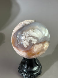 MAXI 75mm Groovy n Moody Flower Agate Sphere