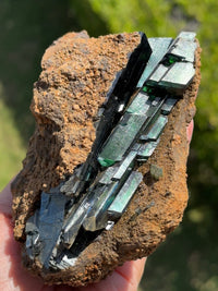 Lustrous Green Vivianite Specimen