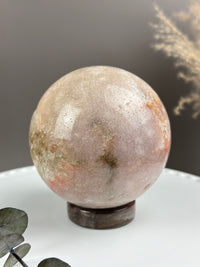 Super Extra Quality Pink Amethyst Sphere | Premium Crystal from Brazil | Peach & Pink Quartz Cave Formation | Luxury Gift Home Decor Crystal