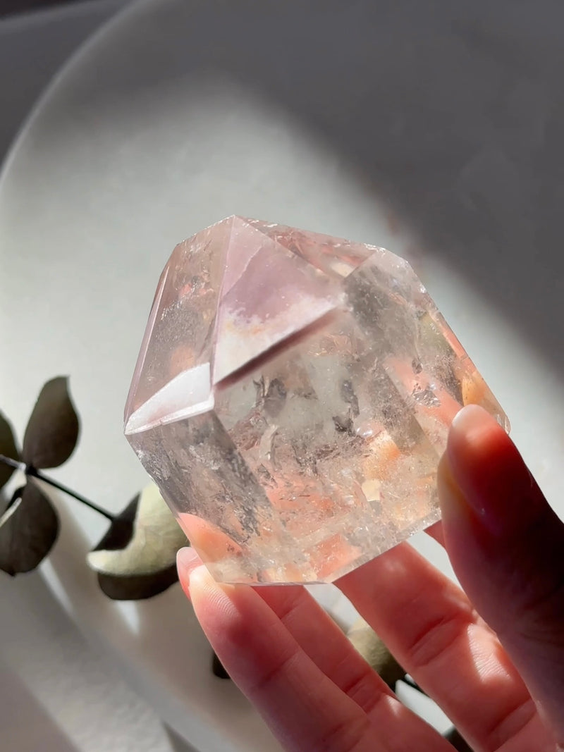 Pink Lithium Quartz Tower BLUSH ICE