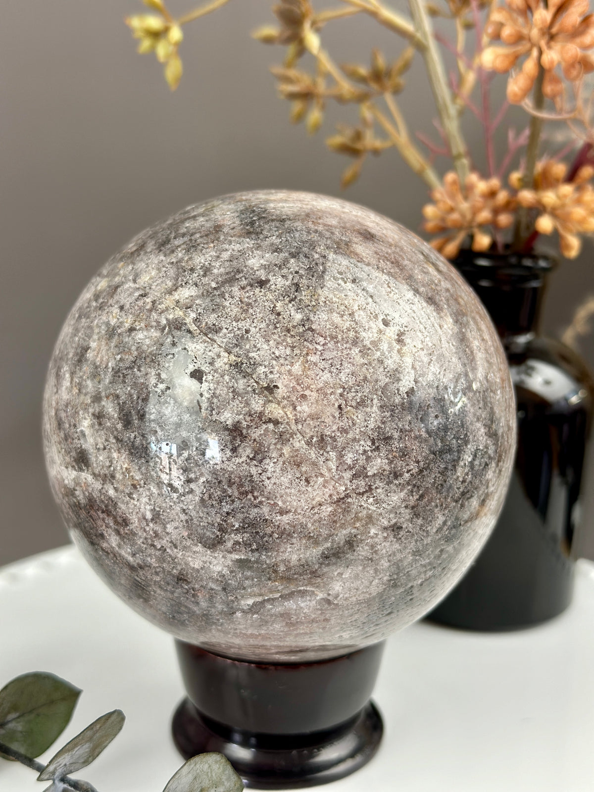 LUNA Statement Pink Lithium Sphere 100mm // 4”