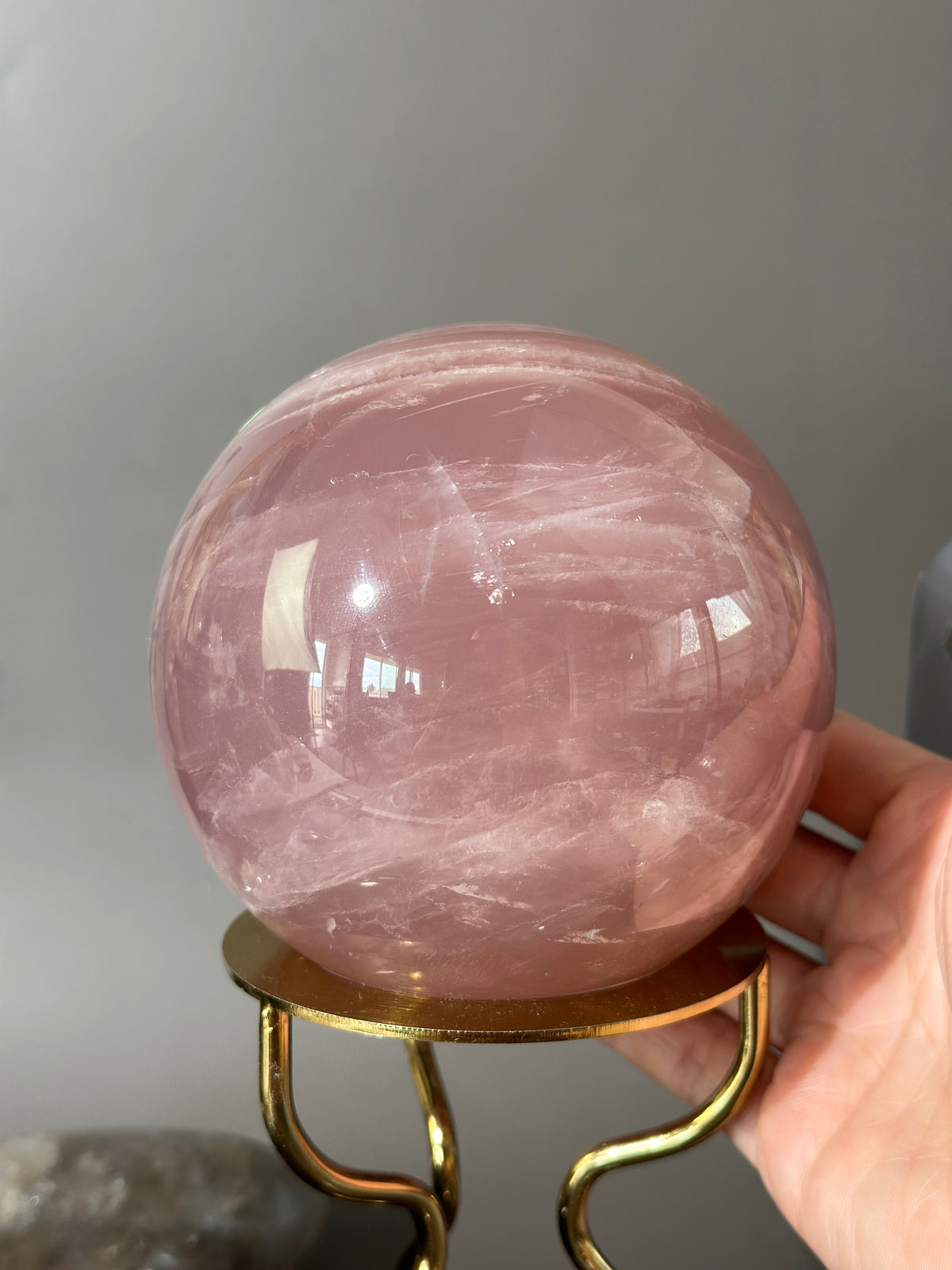 Juicy Lavender Rose Quartz 4" Sphere