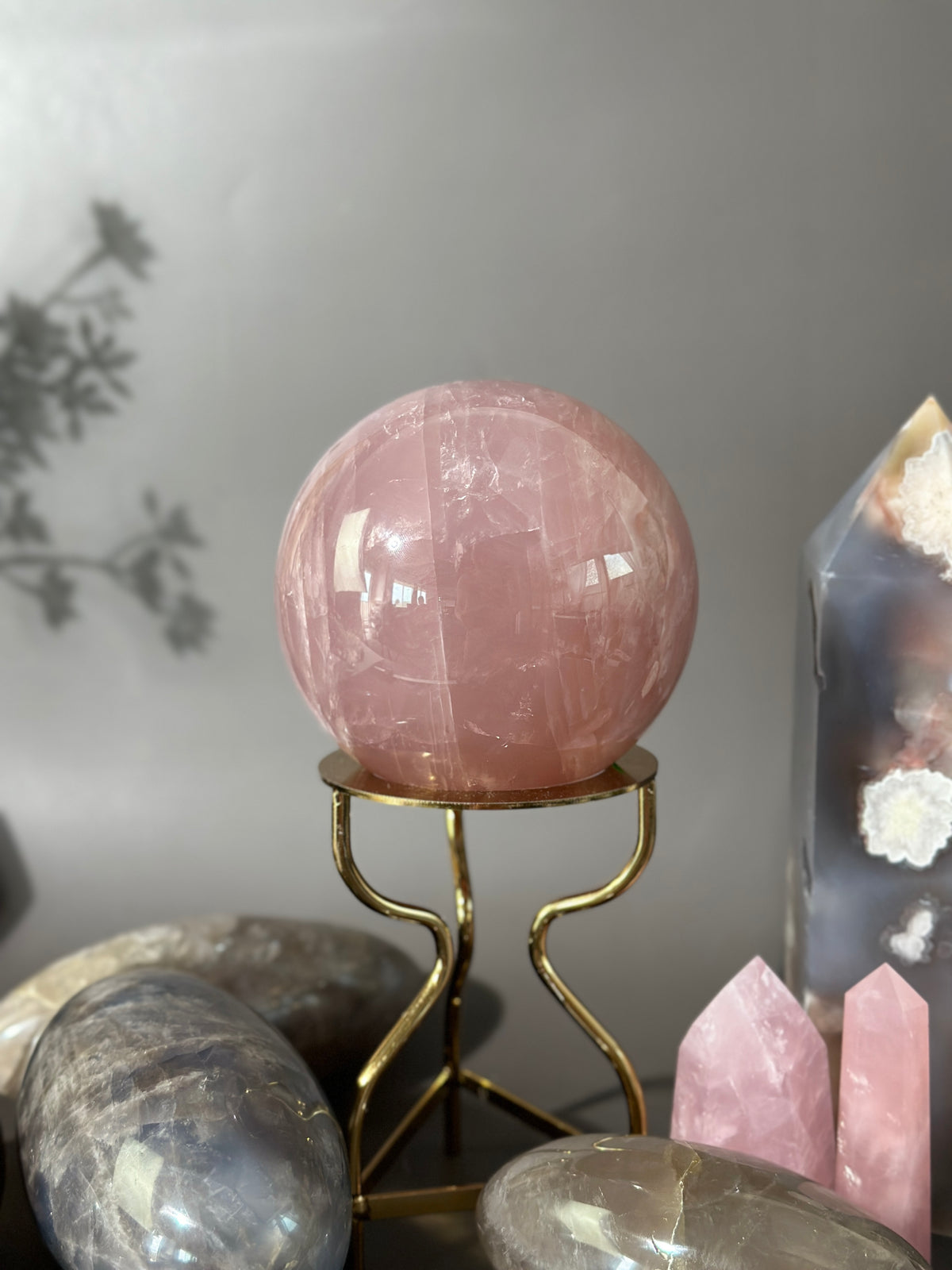 Juicy Lavender Rose Quartz 4" Sphere