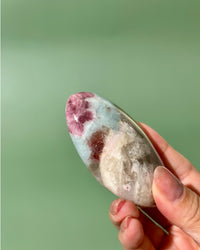 Pink Tourmaline Smoky Quartz Blue Cleavelandite Russian Palm Stone