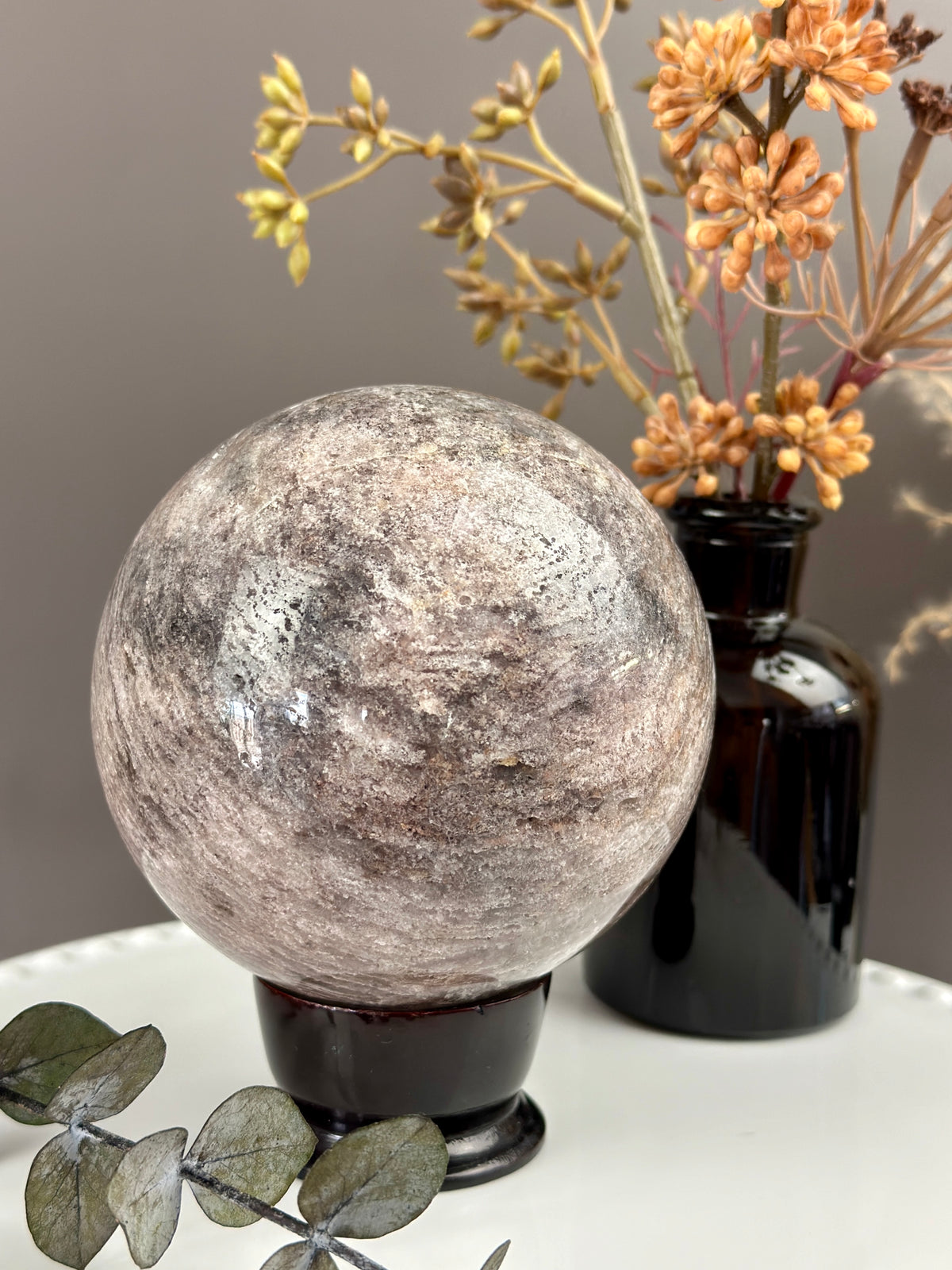 LUNA Statement Pink Lithium Sphere 100mm // 4”