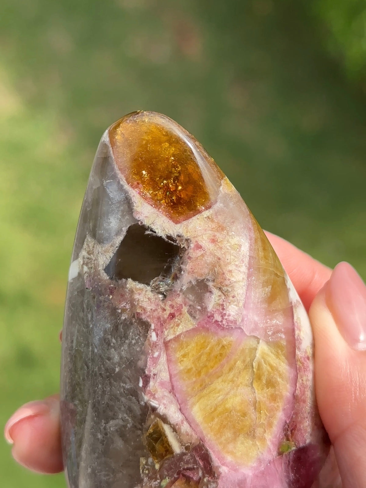 Tourmaline Oversized Palm Stone Freeform