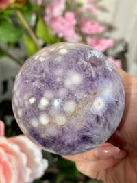 Amethyst Flower Agate Sphere MOSCATO