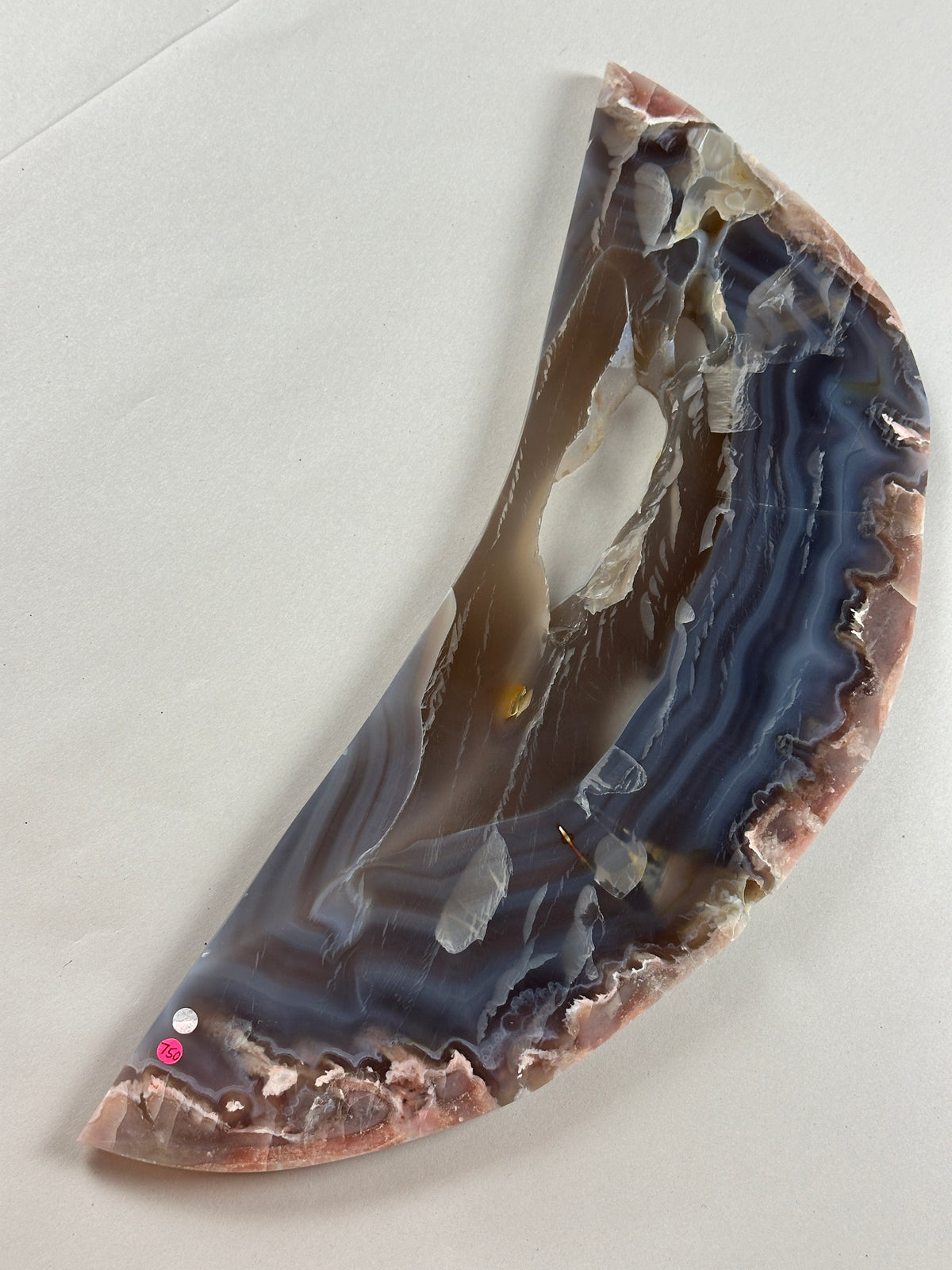 Slab #FAS6 Blue Banded Flower Agate Slab
