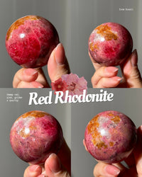 Gemmy Red Rhodonite Sphere