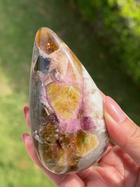 Tourmaline Oversized Palm Stone Freeform