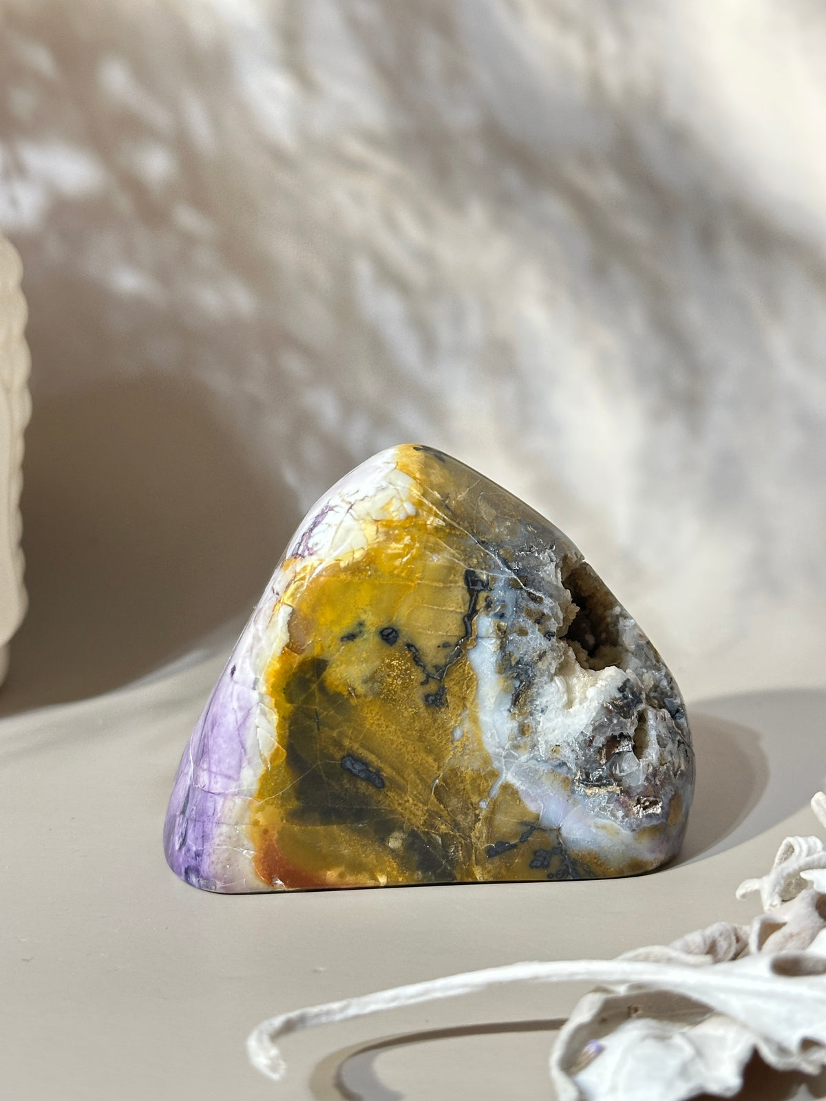 Tiffany Stone - Yellow, Purple, White, Black triangle