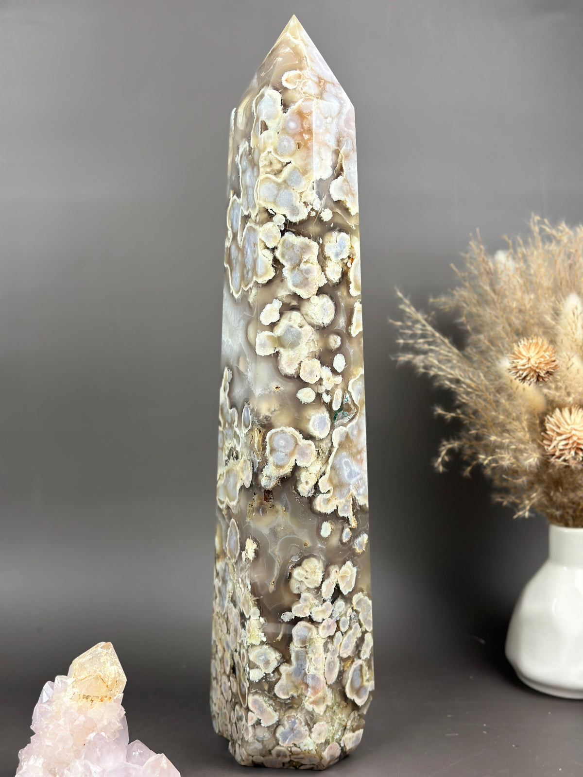 PYTHON 🐍 XXXL Statement Flower Agate Tower 16.25”