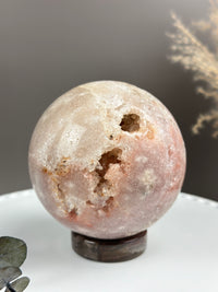 Super Extra Quality Pink Amethyst Sphere | Premium Crystal from Brazil | Peach & Pink Quartz Cave Formation | Luxury Gift Home Decor Crystal