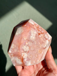 Pink Carnelian Flower Agate XL Freeform #1