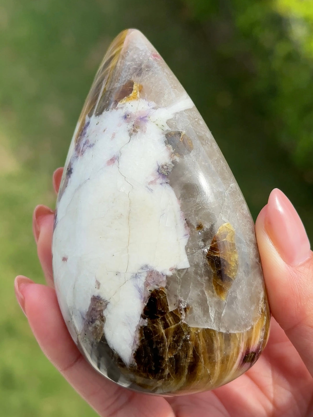 Tourmaline Oversized Palm Stone Freeform