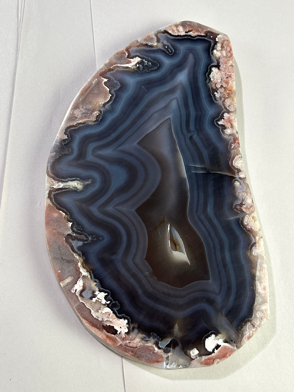 Slab #FAS7 Blue Banded Flower Agate Slab