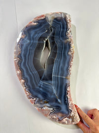 Slab #FAS2 Blue Banded Flower Agate Slab