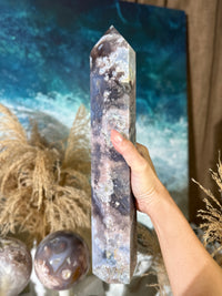 GISELLE Statement Flower Agate 13.25” Tower