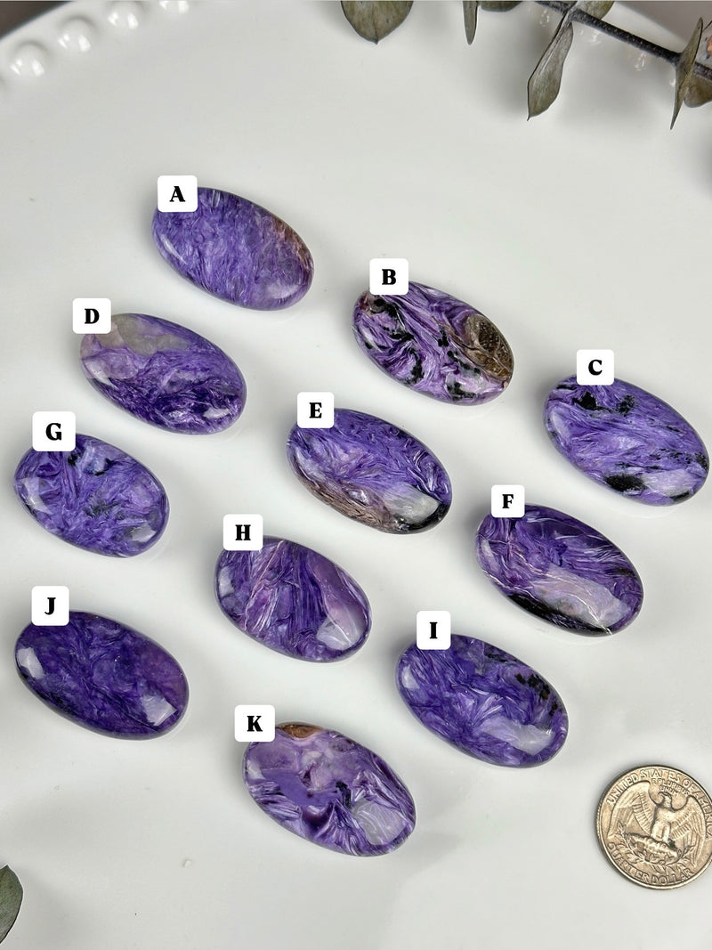 Charoite Palm Stone Pocket Stone 1.25” - CHOOSE YOUR PIECE